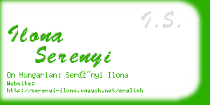 ilona serenyi business card